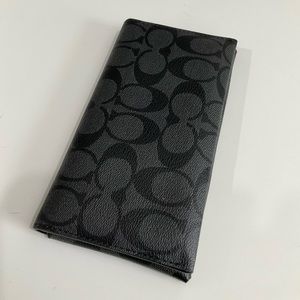 COACH BLACK & GRAY BIFOLD WALLET *LIKE NEW*